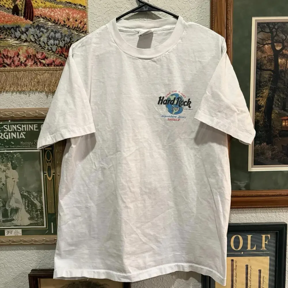 Vintage 1991 Hard Rock Cafe Trippy Psychedelic Art Shirt John Lennon Size XL - Picture 6 of 8